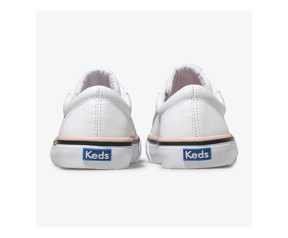 Kids Keds Sneakers - Jump Kick - White - 2031-GQJTX